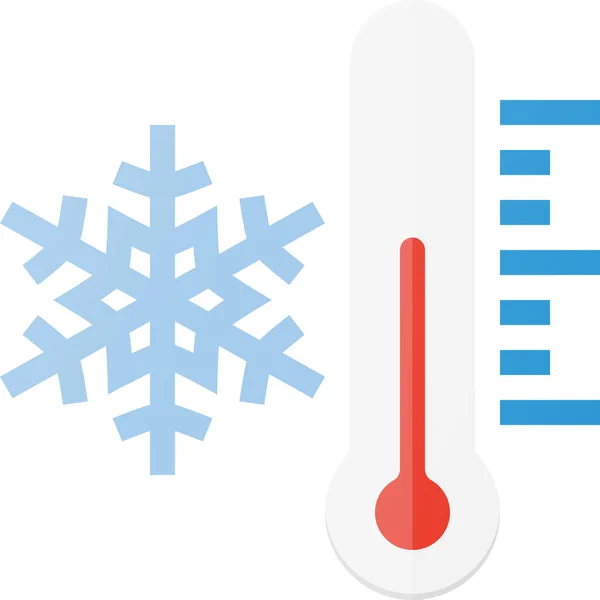 Forcast Freezing Snow Icon Flat Style — Stock Vector