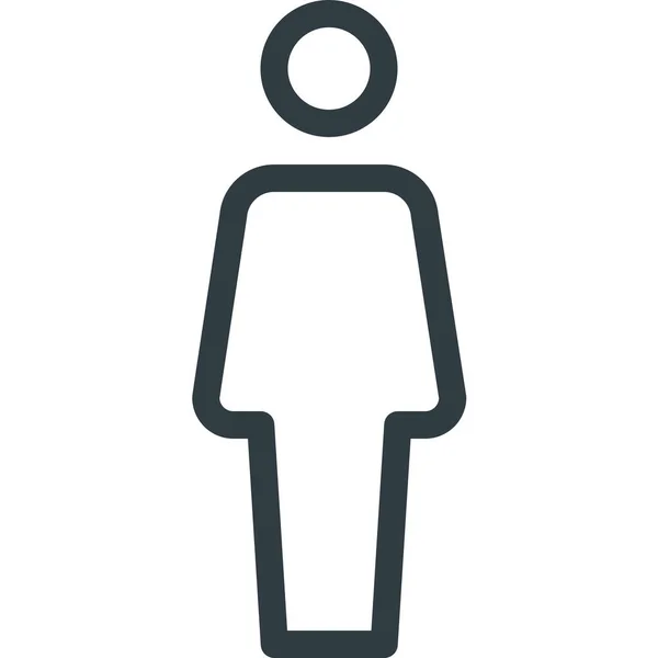 Icône Utilisateur Personne Masculine Dans Style Outline — Image vectorielle