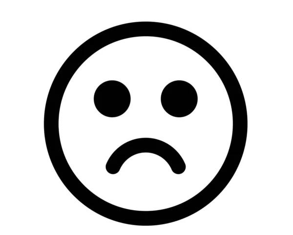 Emoticon Emotion Face Icon Solid Style — Stockový vektor