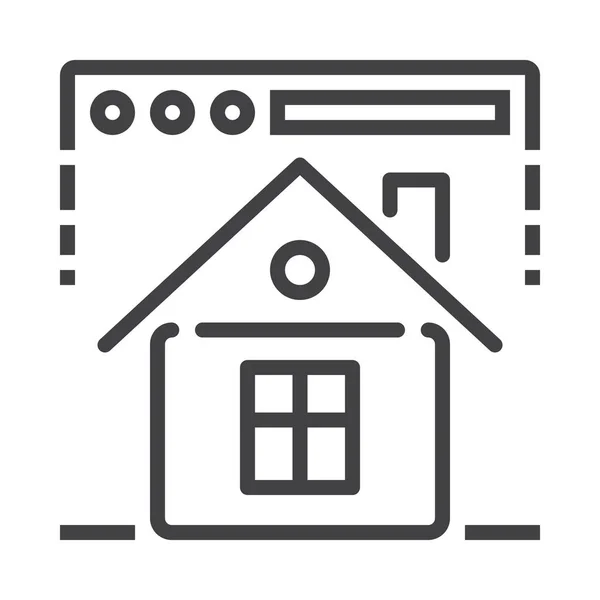 Home Homepage Haus Ikone Der Kategorie Marketing Seo — Stockvektor