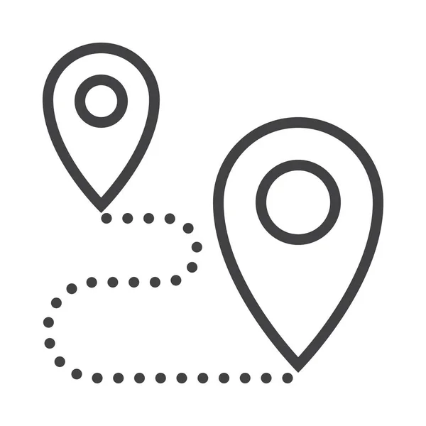 Map Marker Navigation Icon — Stok Vektör