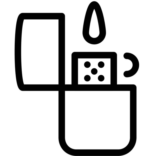 Іконка Запальнички Zippo Стилі Контур — стоковий вектор