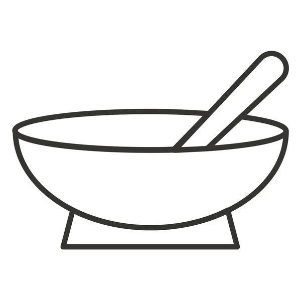 Иконка Блюда Китайской Кухни Стиле Очертаний — стоковый вектор