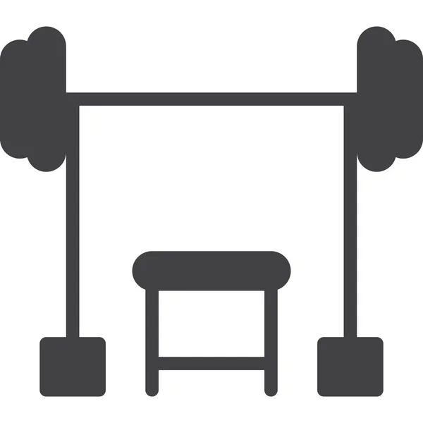 Gym Barbell Fitness Icon — Stock Vector
