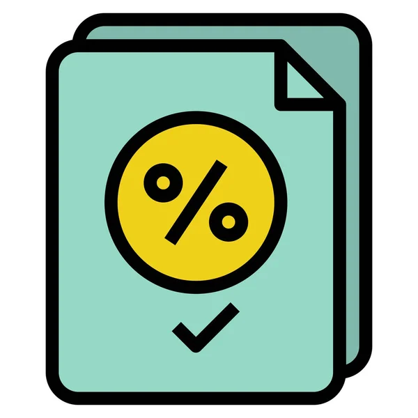 Volledige Formulier Restitutie Pictogram Gevulde Omtrek Stijl — Stockvector