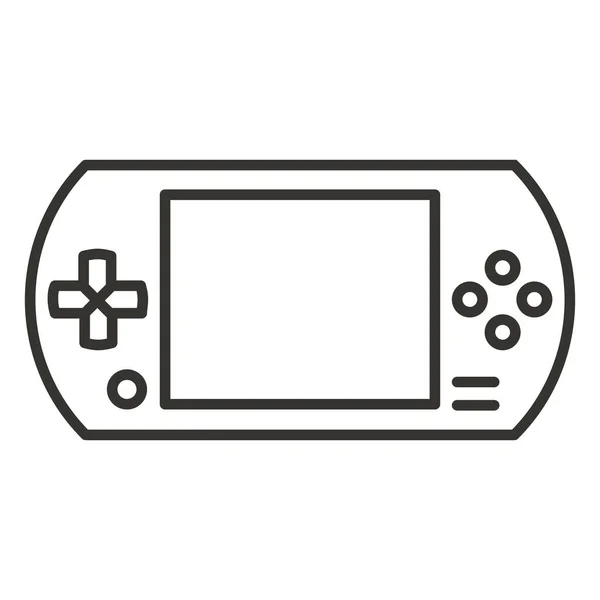 Icono Del Mando Del Juego Consola Estilo Esquema — Vector de stock