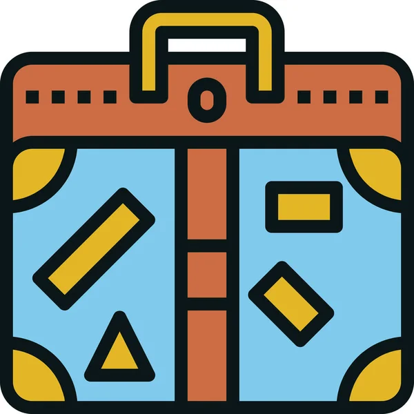 Gepäckausgabe Symbol Ausgefülltem Outline Stil — Stockvektor