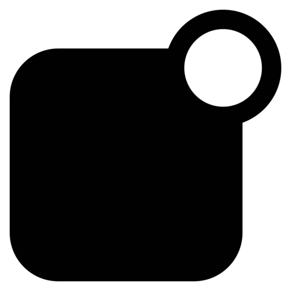 Icône Étiquette Badge App Dans Style Solide — Image vectorielle