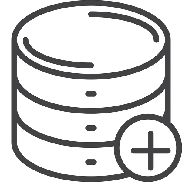 Backup Datenbank Symbol Hinzufügen — Stockvektor