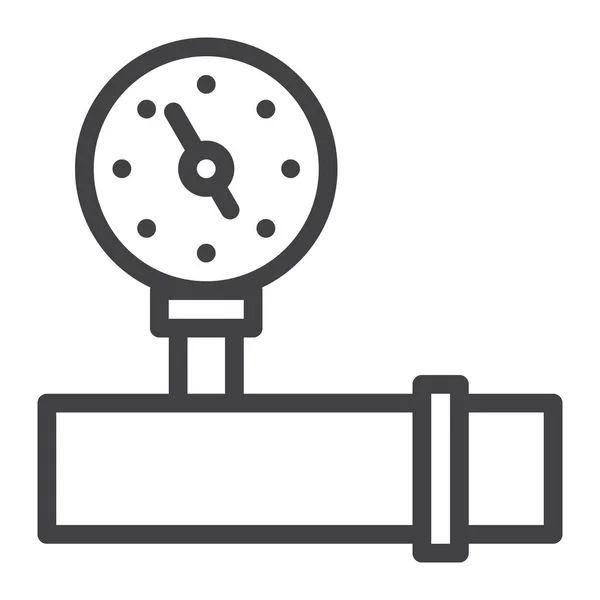 Manometer Rohrdruck Symbol — Stockvektor