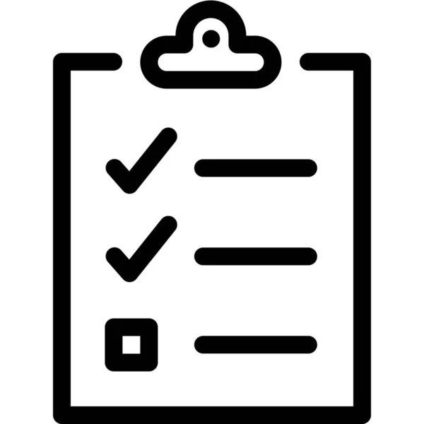 Done List Tasks Icon Outline Style — Stock Vector