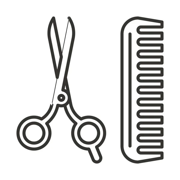 Cut Cutting Scissor Icon Outline Style — Stock Vector