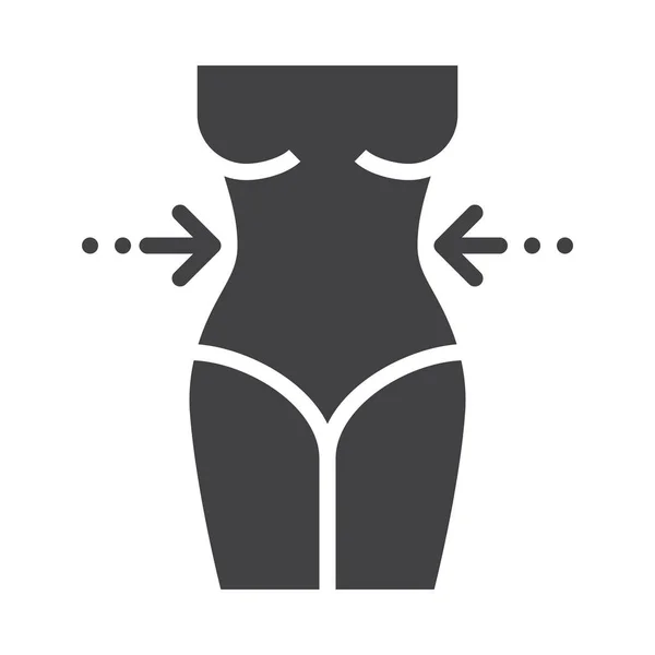 Dieta Corporal Icono Femenino Fitness Yoga Categoría Dieta — Vector de stock