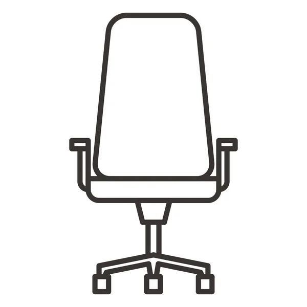 Krzesło Meble Domu Ikona Stylu Zarysu — Wektor stockowy