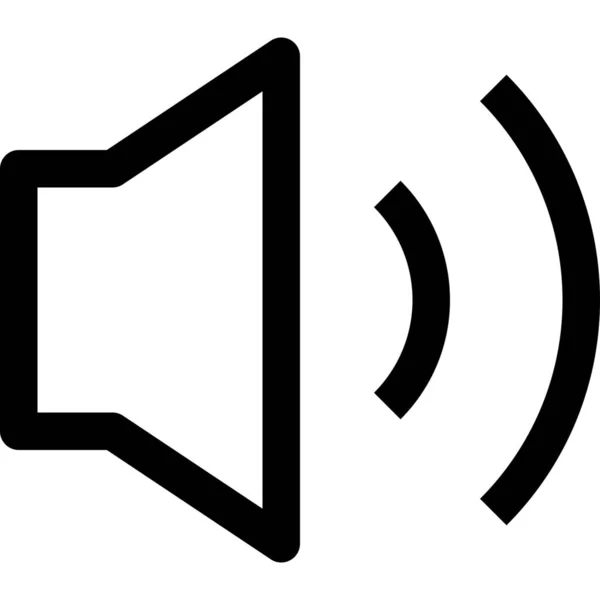 Audio Icon Für Maximalen Sound Outline Stil — Stockvektor