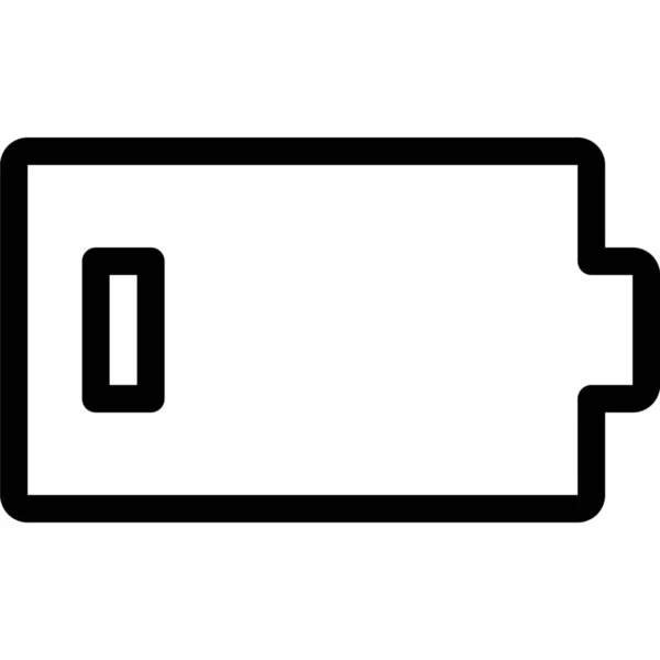 电池充电空图标在轮廓样式 — 图库矢量图片