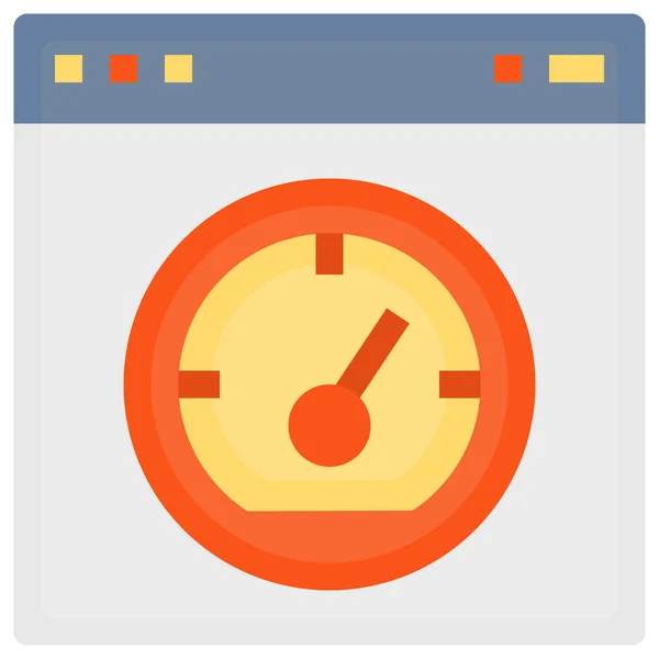 Browser Interface Page Icon Flat Style — Stock Vector