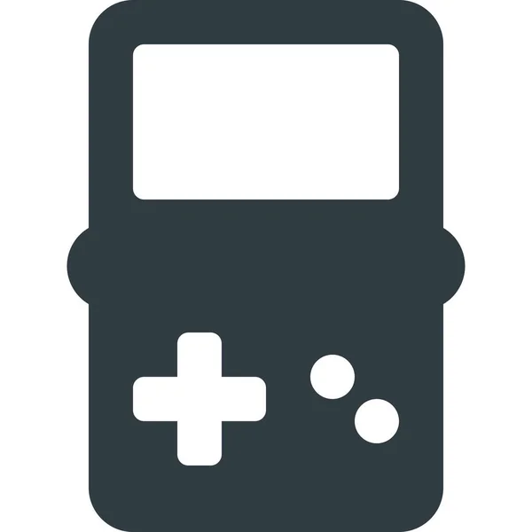 Jeu Garçon Icône Gameboy Dans Style Solide — Image vectorielle
