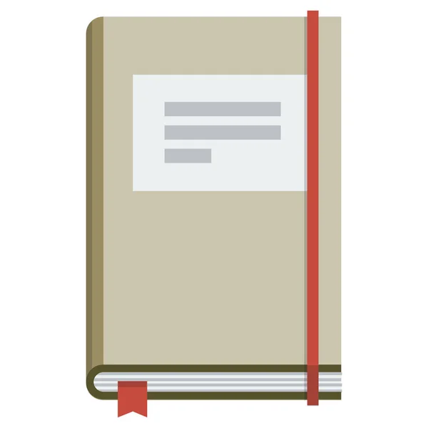 Address Book Education Icon Flat Style — Stock Vector