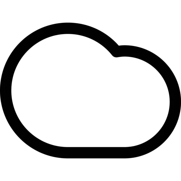 Σύννεφο Θολό Εικονίδιο Πρόγνωση Στυλ Περίγραμμα — Διανυσματικό Αρχείο