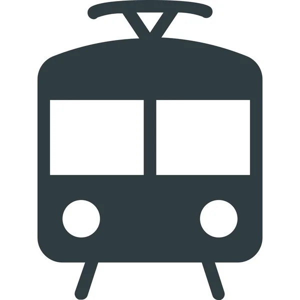 Železniční Železniční Vlak Ikona Pevném Stylu — Stockový vektor