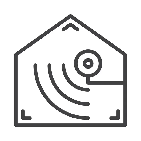 Camera Detector House Icon Insurance Security Category — Stock Vector