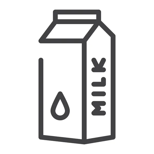 Box Milk Package Icon — Image vectorielle