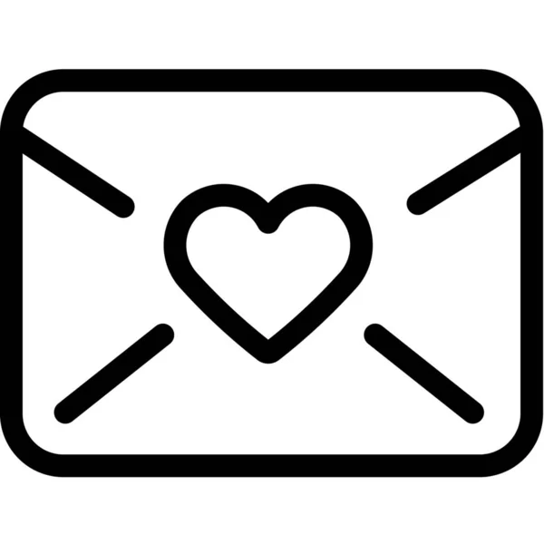 Icono Carta Sobre Correo Electrónico Estilo Esquema — Vector de stock