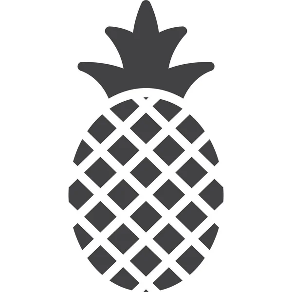 Ananas Frisches Obst Symbol Der Kategorie Lebensmittel Getränke — Stockvektor