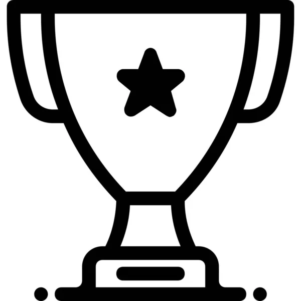 Pokal Turnier Ikone Outline Stil — Stockvektor