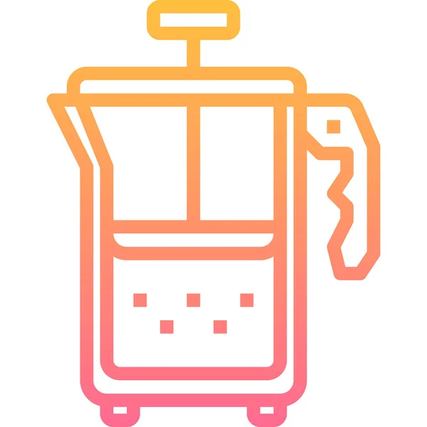 Иконка Напитка Кофе Гладком Стиле — стоковый вектор