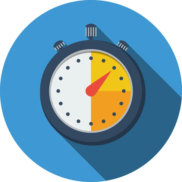 Time Timer Watch Icon Flat Style — Stock Vector