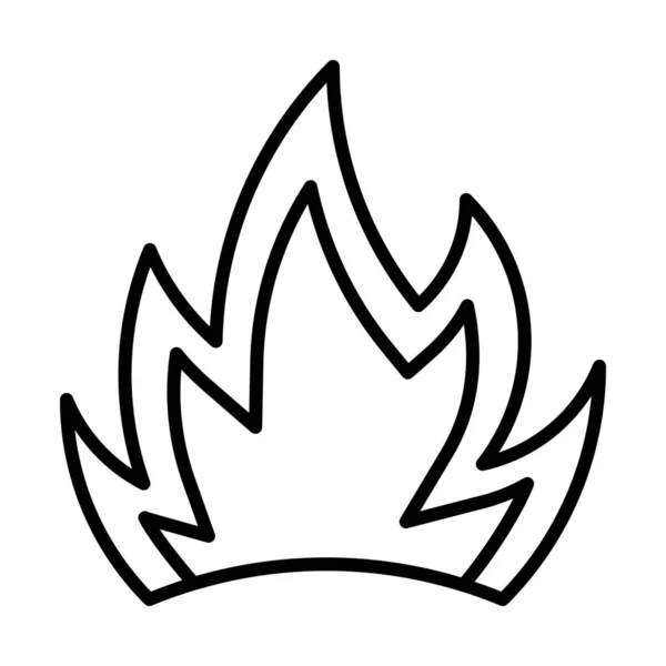 Burn Deadline Fire Icon Outline Style — Stock Vector