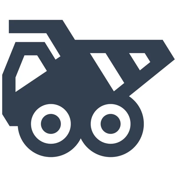 Икона Тяжелого Транспортного Автомобиля Твердом Стиле — стоковый вектор