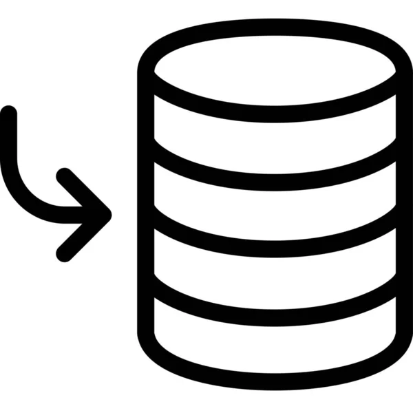 Icono Importación Base Datos Estilo Outline — Vector de stock