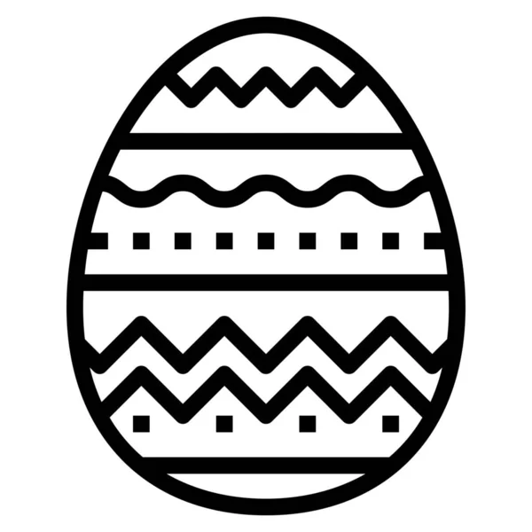 Celebration Decoration Easter Icon Outline Style — Stock Vector