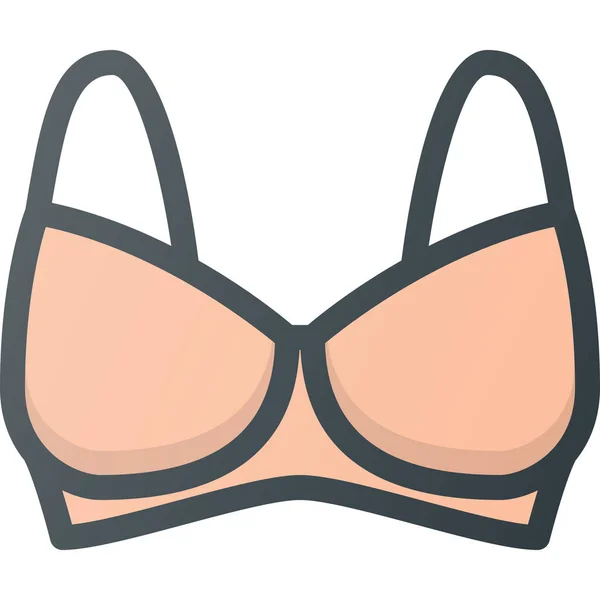 Bra Breast Holder Icon Filled Outline Style — Stock Vector