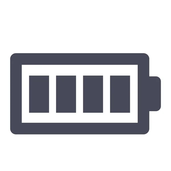 Ikona Nabíjení Baterie Pevném Stylu — Stockový vektor