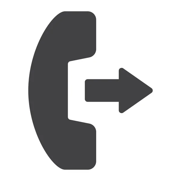 Handset Outgoing Phone Call Icon Infrastructure Category — Stock Vector