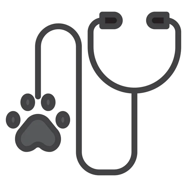 Stethoscope Animal Diagnosis Icon — Wektor stockowy