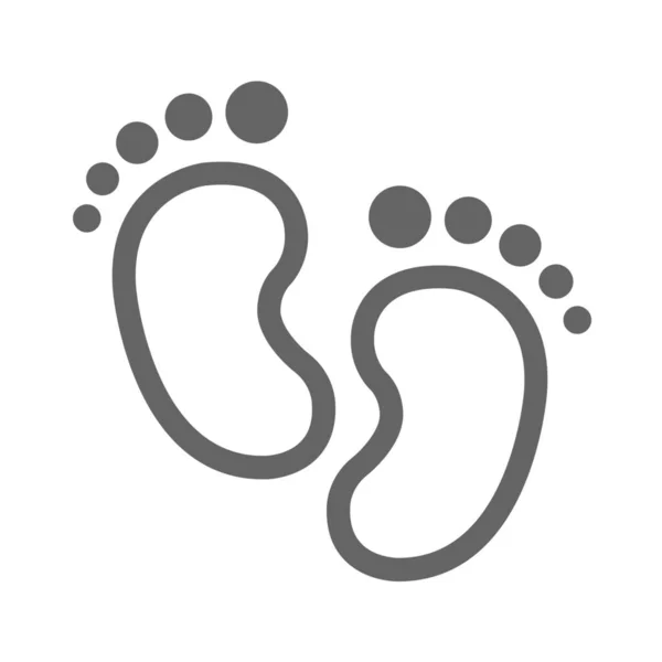 Baby Cute Kids Icon Outline Stil — Stockvektor