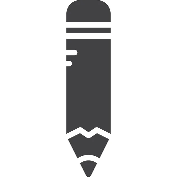 Komponieren Stift Icon Solid Stil Bearbeiten — Stockvektor