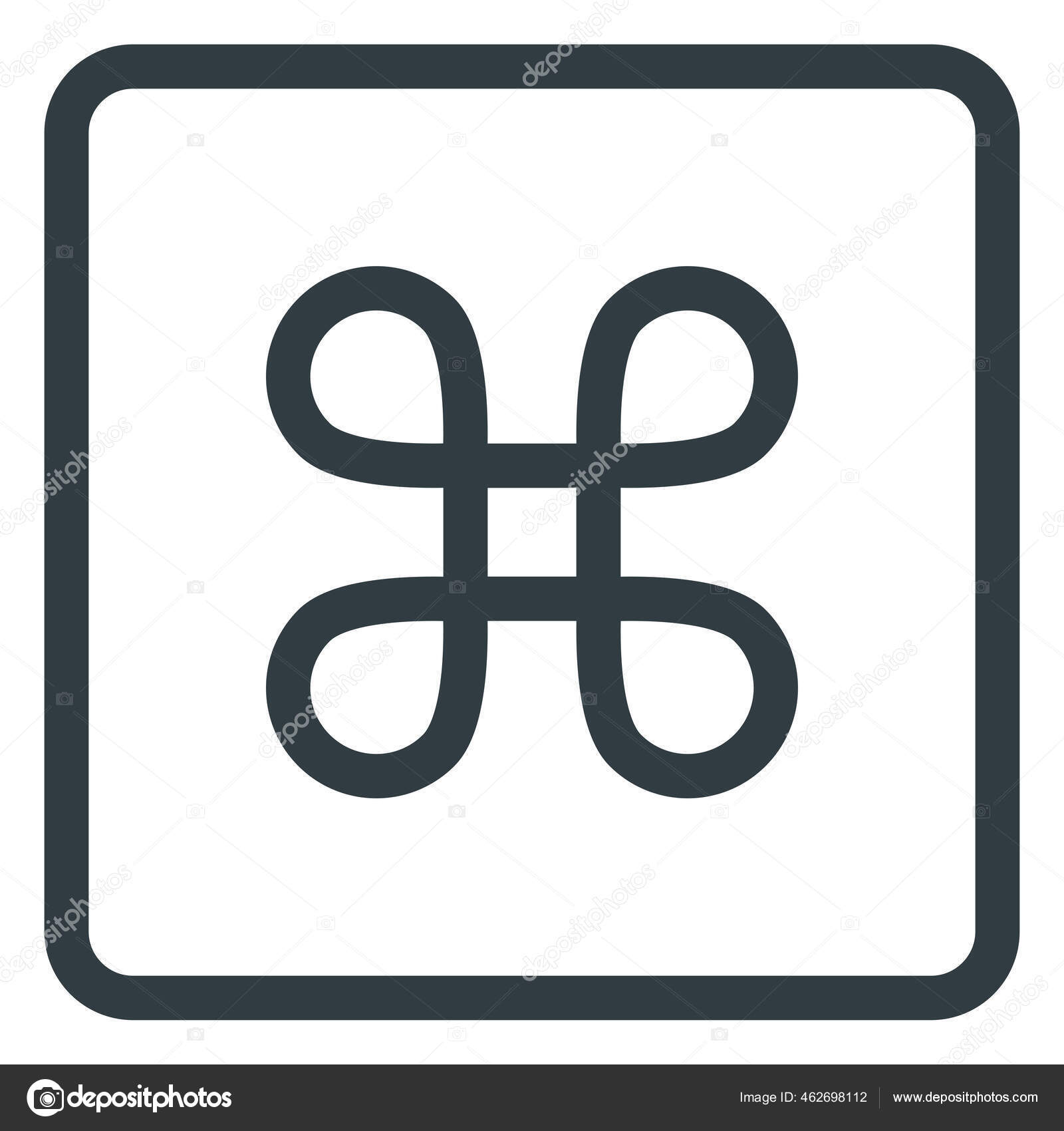 Ícone Atalho Teclado Comando Estilo Outline imagem vetorial de ...