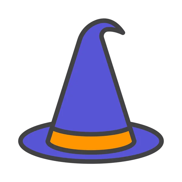 Sombrero Halloween Icono Bruja — Archivo Imágenes Vectoriales