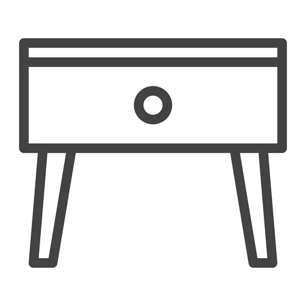 Furniture Table Nightstand Icon — Vetor de Stock