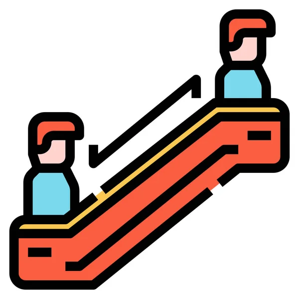 Distance Escalator Icône Physique — Image vectorielle