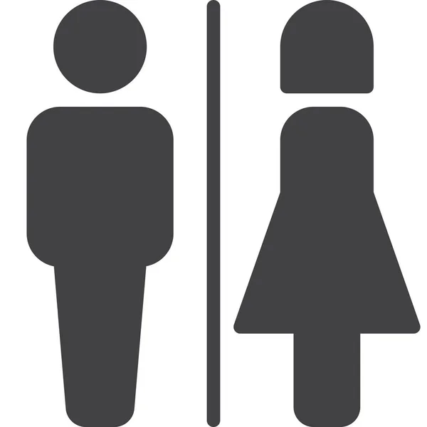 Gıda Içecek Kategorisinde Kadın Tuvalet Simgesi — Stok Vektör