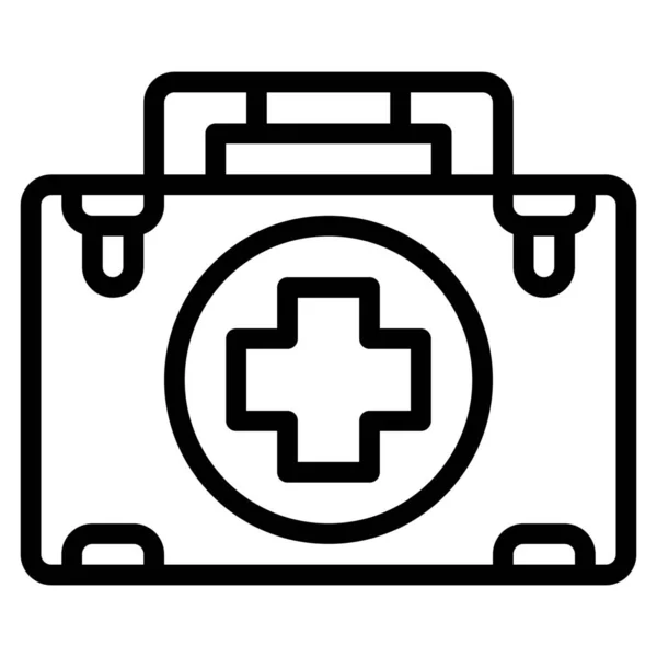 Aid Box Care Icon Stile Outline — Vettoriale Stock