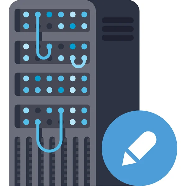 Data Database Storage Icon Flat Style — Stock Vector