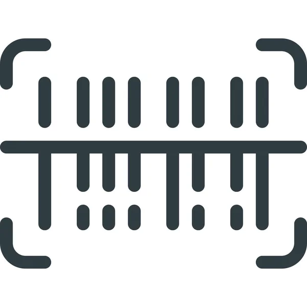 Ikona Čárového Kódu Stylu Osnovy — Stockový vektor